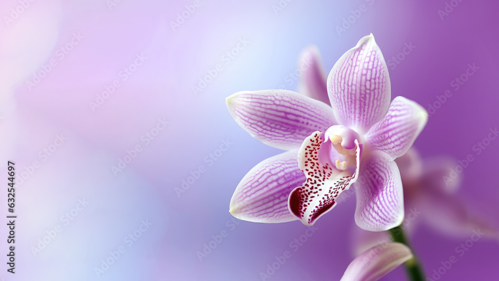 Fototapeta premium Purple dendrobium nobile orchid flower background, Flowers composition as background project graphic design