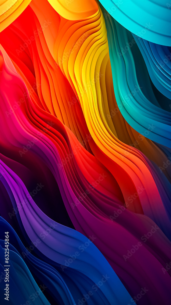 Fototapeta premium Textured background with colorful lines, generative AI.
