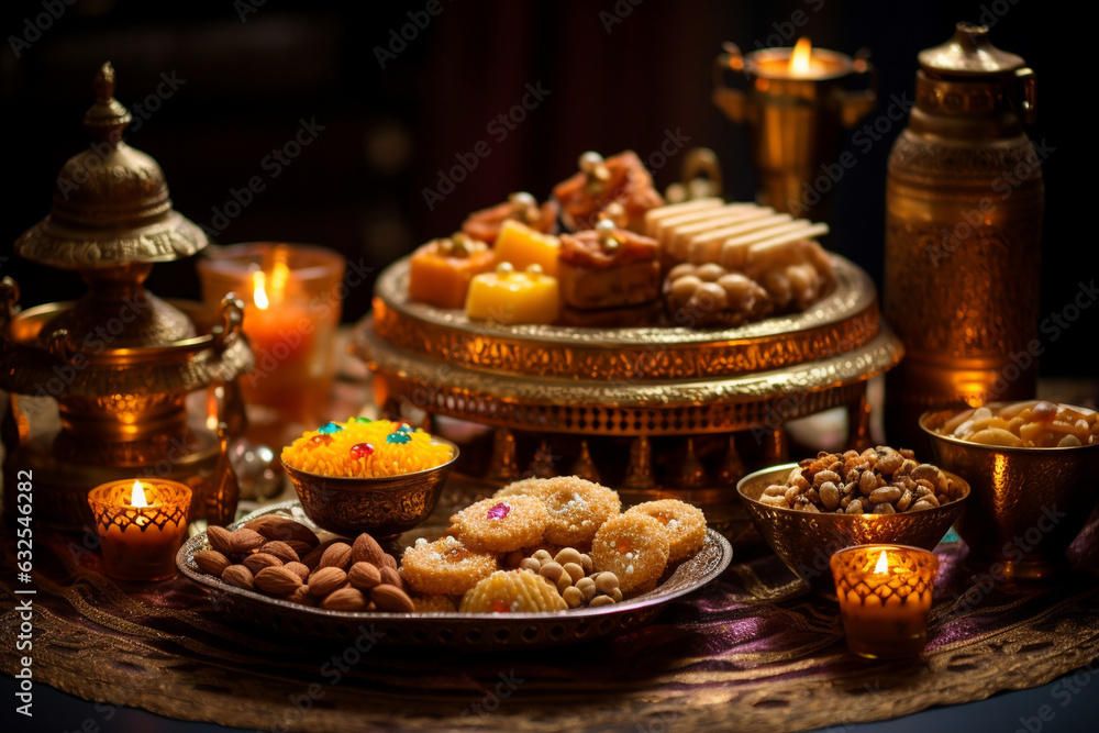 Traditional Diwali Sweets and Treats Generative AI