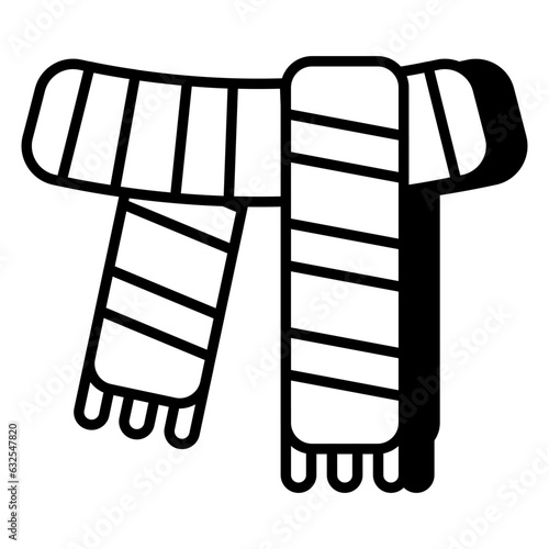 Premium download icon of wool muffler 