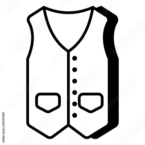 An icon design of waistcoat