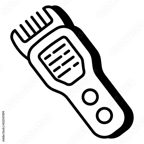 Modern technology icon of electric trimmer 