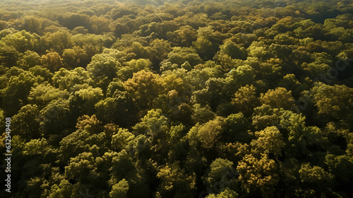 Forest in Bird eye's view, wonderful landscape, v30, created with generative AI technology