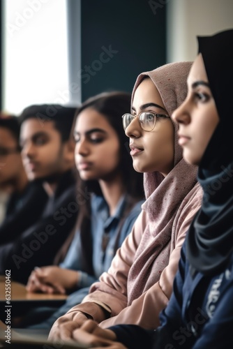 cropped shot of students sitting in a classroom at college