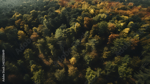Forest in Bird eye's view, wonderful landscape, v10, created with generative AI technology