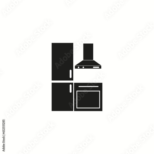 Kitchen vector icon, line style.Vector