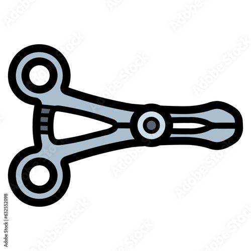 forceps filled outline icon style
