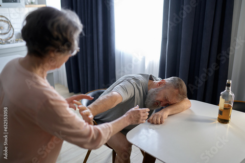 Elderly wife trying to save husband from alcohol addiction