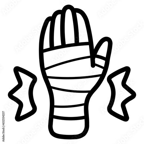 bandage line icon style
