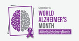 September is World Alzheimer's Month banner. Vector campaign banner for social media and web.