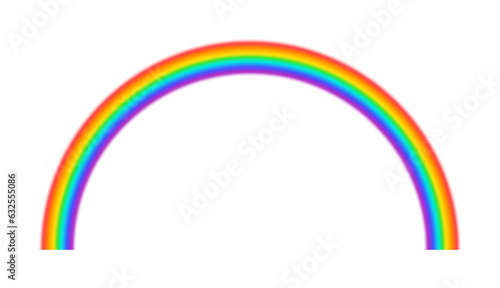 Narrow blurred rainbow isolated PNG