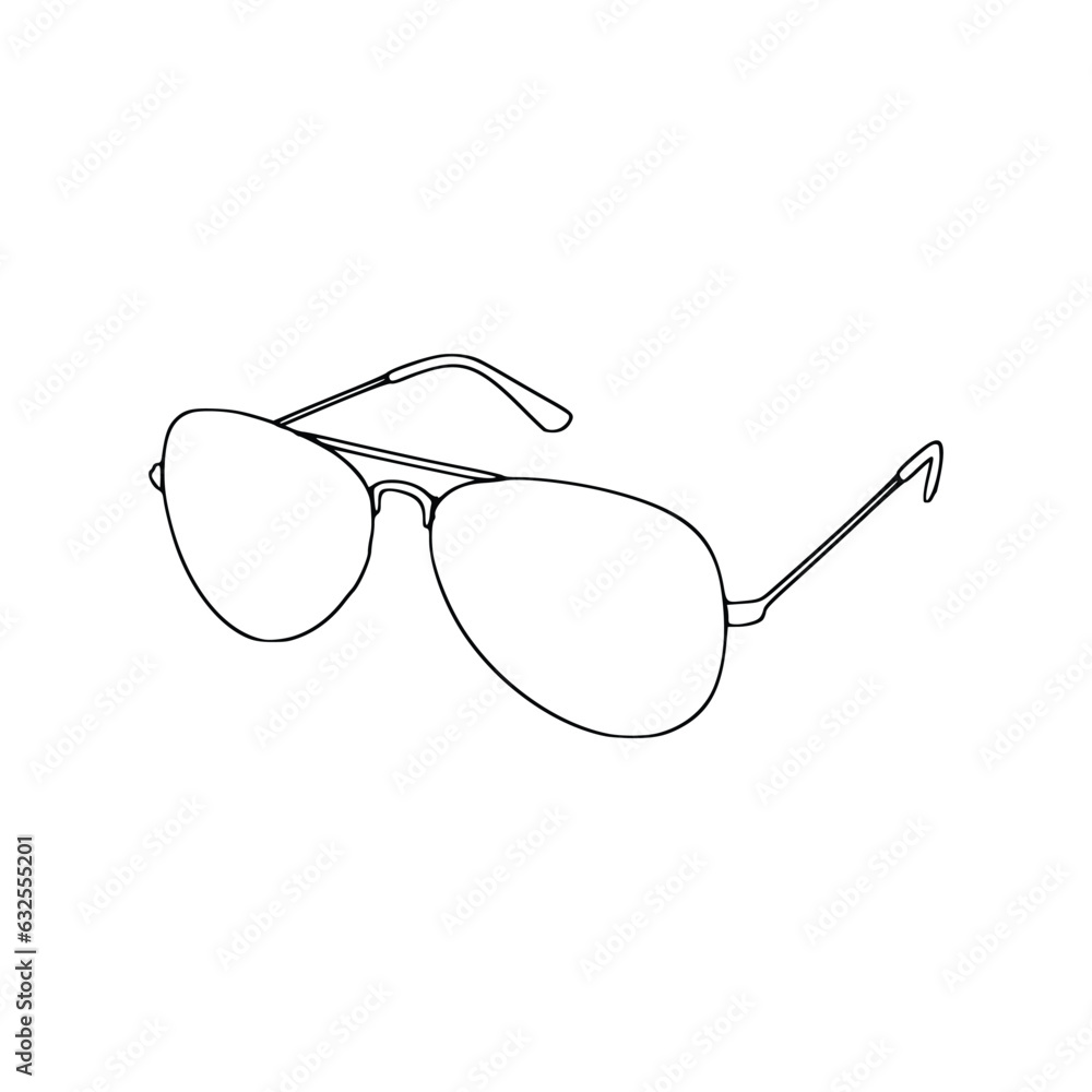Sunglasses icon. Outline illustration of sunglasses vector icon for web Sunglasses icon. Outline illustration of sunglasses vector icon for web