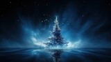 Blue Christmas tree without specific design