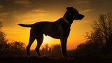 Silhouette of a canine