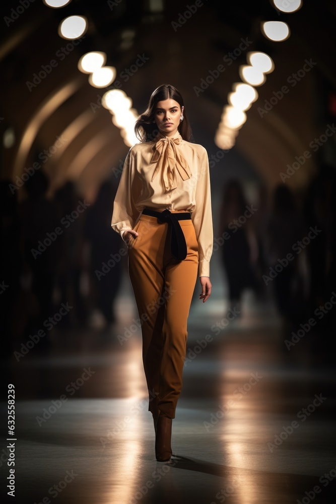 shot of a model on the catwalk during a fashion show