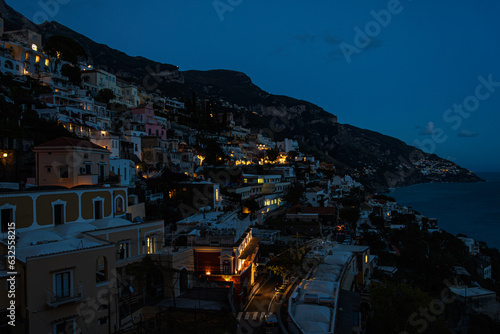 night view of Positano cliffside town © Kosel Photography