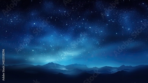 Stunning panoramic view of starry night sky with Milky Way