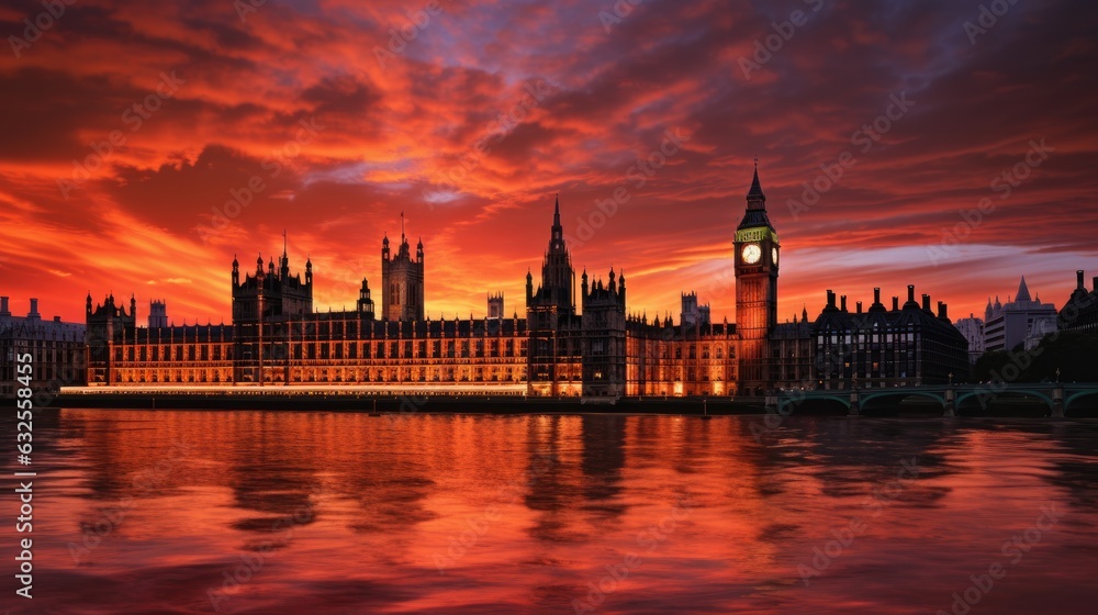 Fototapeta premium Parliament building at twilight