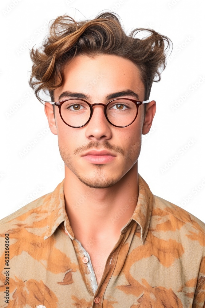 studio shot of a handsome young man wearing glasses isolated on white studio shot of a handsome young man wearing glasses isolated on white