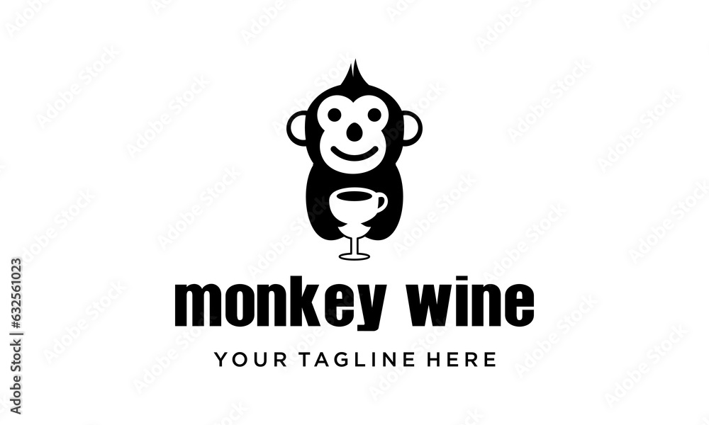 monkey wine logo idea monkey wine logo idea