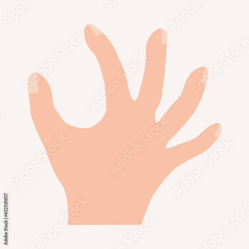 simple vector illustration hand kipping something