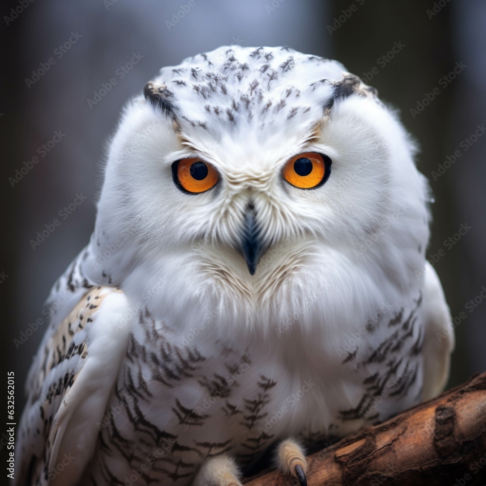 Fototapeta premium Portrait of a horned owl