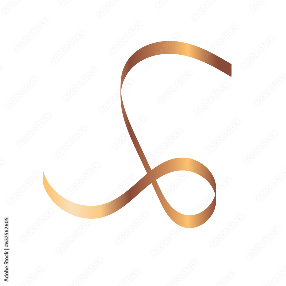 Luxury Spiral Golden Ribbon Luxury Spiral Golden Ribbon