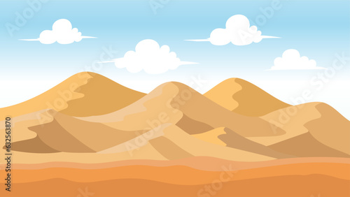 vector illustration of desert landscape