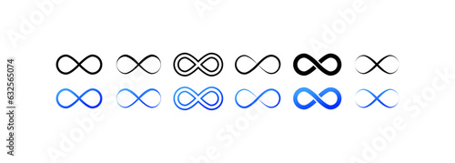 Infinity icon. Lines, inverted eight icon. Vector icons