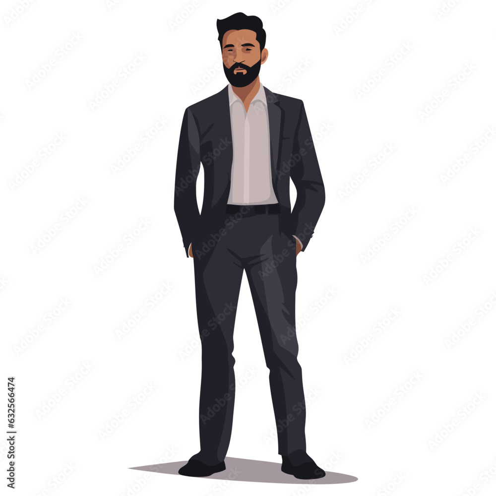 indian man in business suit vector flat isolated illustration indian man in business suit vector flat isolated illustration