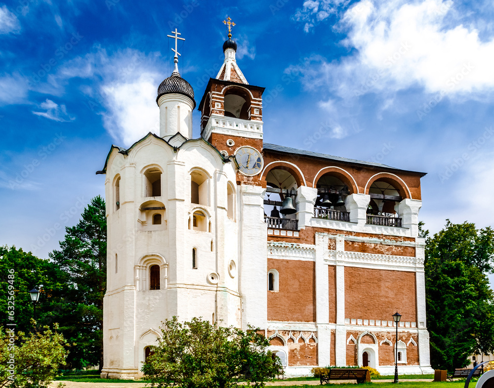 Obraz premium Suzdal, Russia. Spaso-Evfimiev monastery - Male monastery. Bell tower of the Nativity of St. John the Baptist.