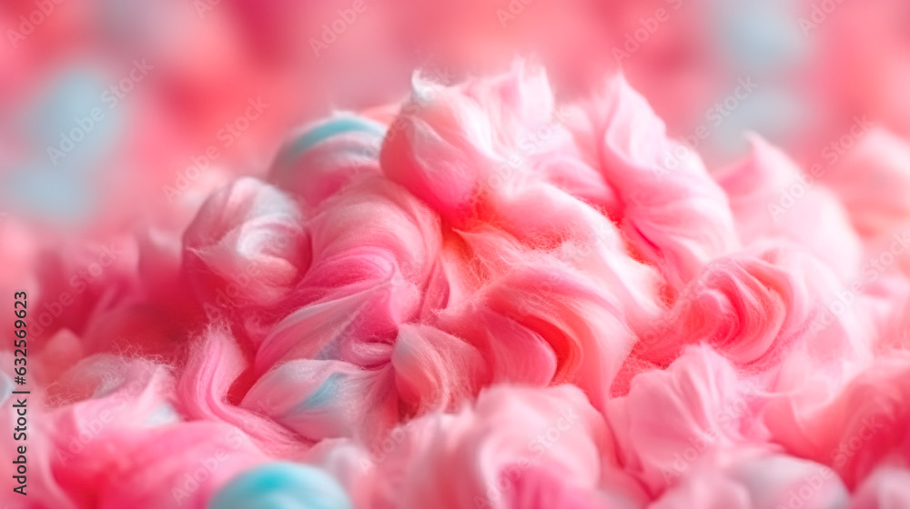 Fototapeta premium Abstract fluffy soft color sweet candyfloss texture, generative AI.