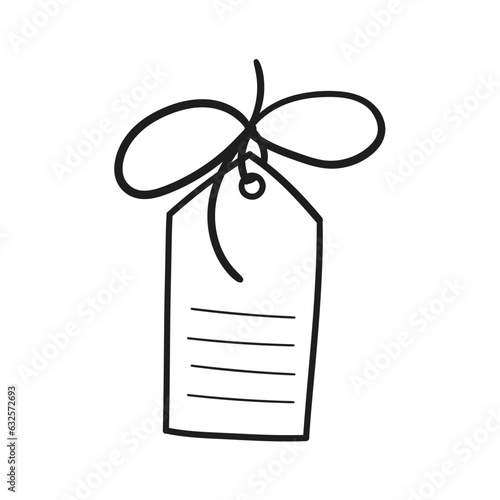 Hand drawn price tag label illustration icon vector doodle