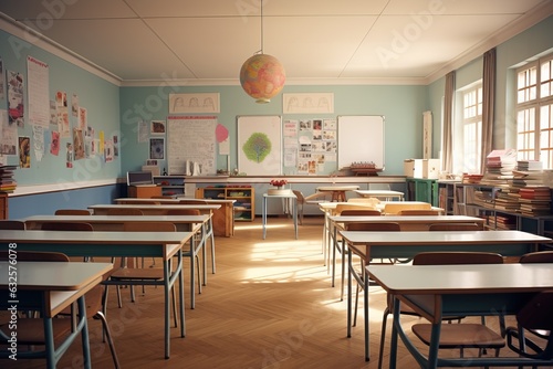 Primary school classroom, g...
