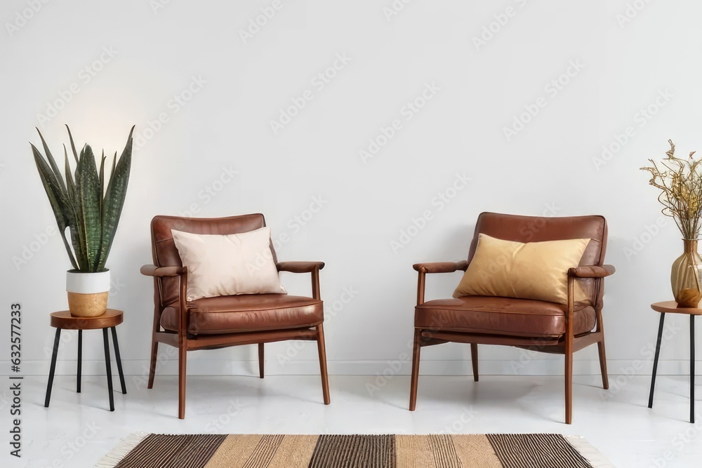 two chairs and table in the room two chairs and table in the room