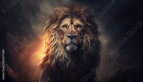 Fotografia Lion of Judah, exuding strength and power