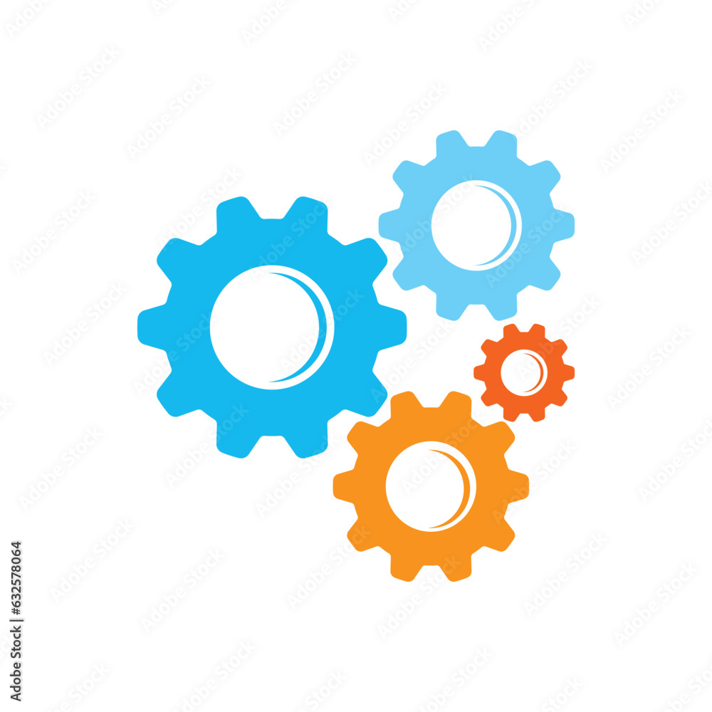 Gear logo vector illustration abstract design Gear logo vector illustration abstract design
