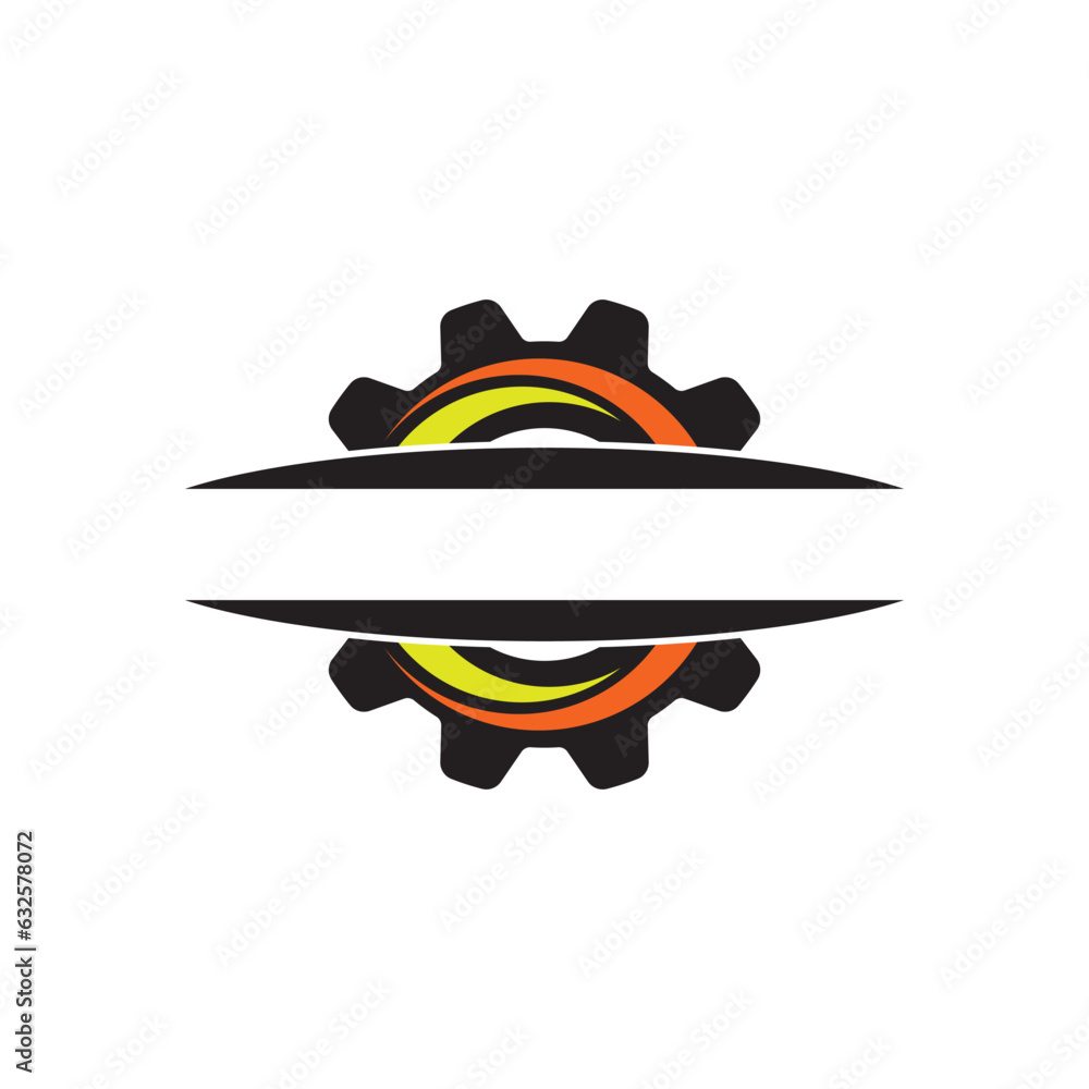 Gear logo vector illustration abstract design