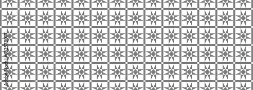Historic Decorative All Over pattern. Vintage tilework and textiles grey Geometric Design. Abstract art.