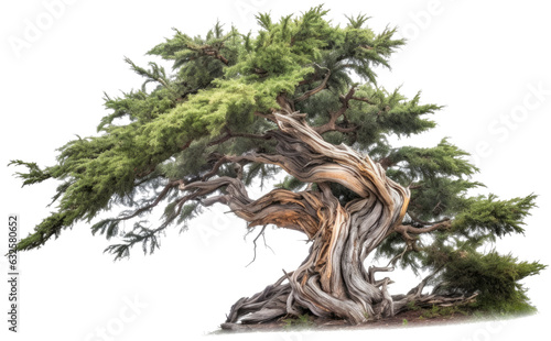 Old cedar tree with transparent background photo