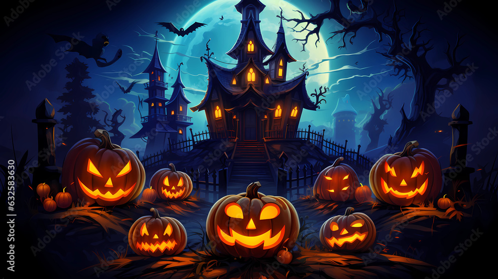 vector illustration design beautiful halloween