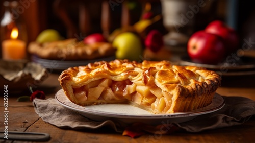 Print op canvas apple pie with cinnamon