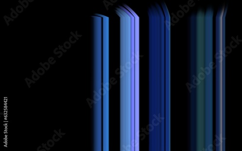 Abstract luxury glowing lines curved overlapping on dark blue background. Template premium award design. Vector illustration