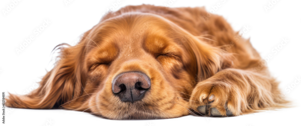  Sleeping dog with transparent background. Generative AI 2