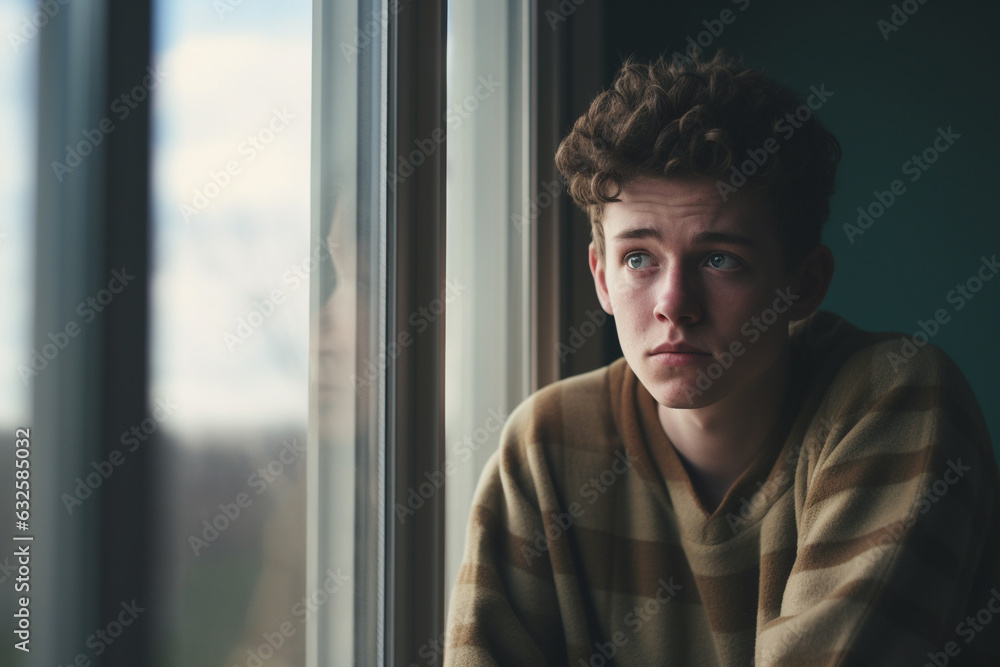Depressed young male in a state of despair Depressed young male in a state of despair
