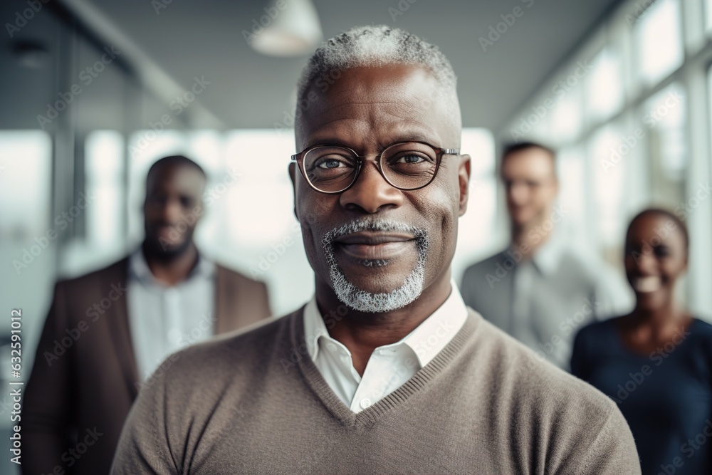 business businessman office mature middle aged meeting man portrait corporate manager smiling black businessperson generative ai business businessman office mature middle aged meeting man portrait corporate manager smiling black businessperson generative ai