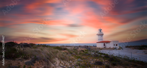 Polente Lighthouse is located at the westernmost edge of Bozcaada and was built in 1861. Polente light is 32 meters high and can send its light up to 15 nautical miles or 28 kilometers photo