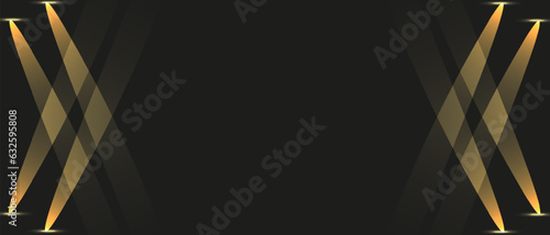 Luxury background with Award frame from spotlights and copy space. Design of Premium Award background with space for text. Shiny overlay cover banner, posters, card.  Vector illustration. 