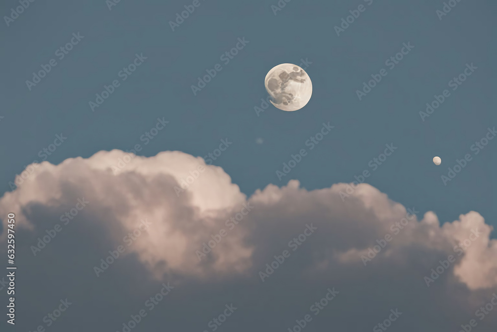 moon and clouds generative ai moon and clouds generative ai