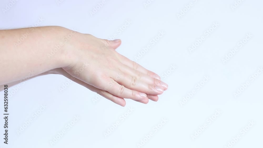 Hand cream. Apply hand cream to the skin with massage movements, close-up. Anti-aging cosmetics. Women's hand care Hand cream. Apply hand cream to the skin with massage movements, close-up. Anti-aging cosmetics. Women's hand care